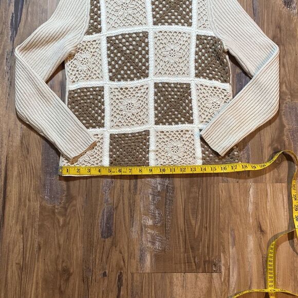 Vintage Liz Claiborne Crochet Ribbed Turtleneck Sweater - Picture 6 of 8